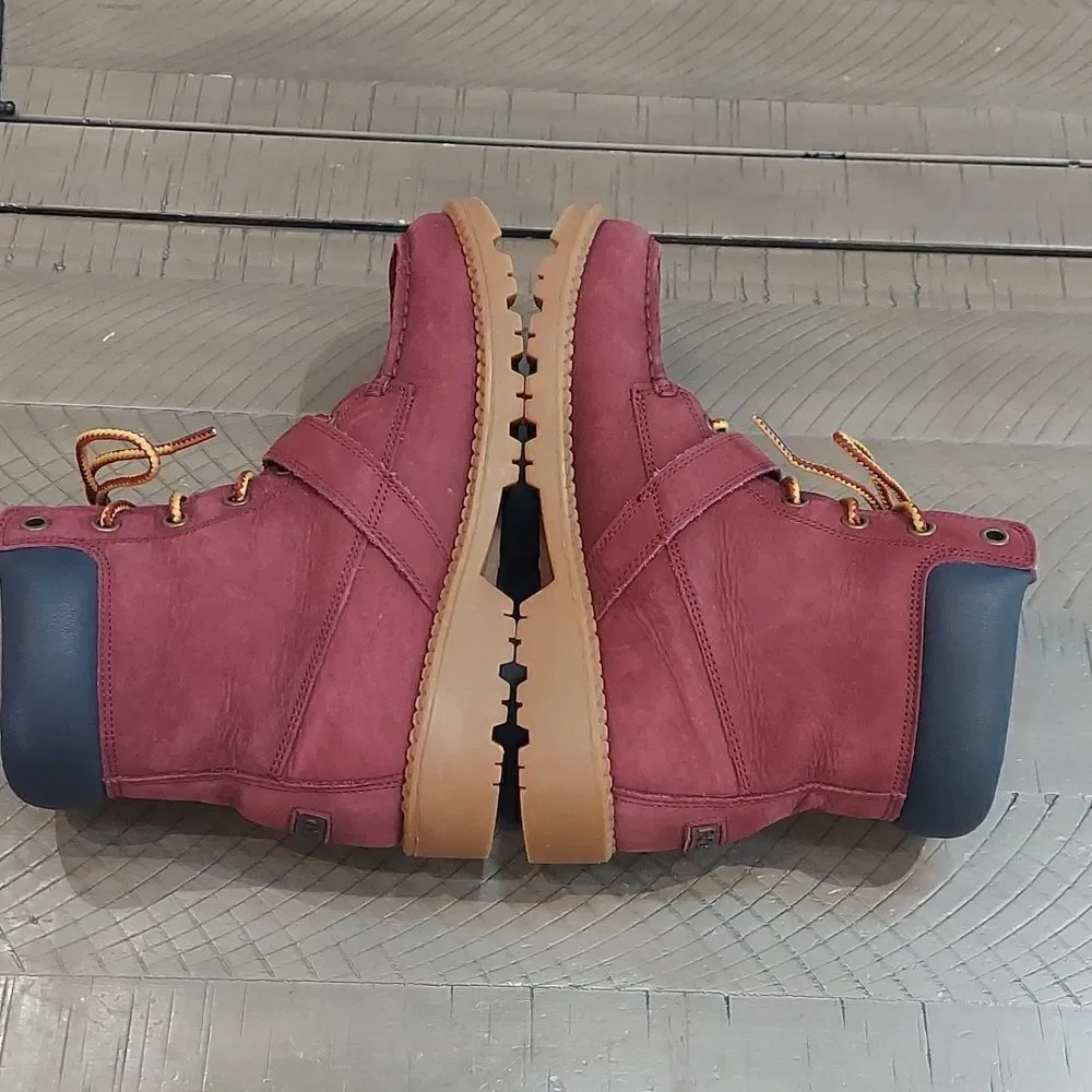 Polo Ralph Lauren Burgundy Leather Lace-Up Fall Boots Sz 4